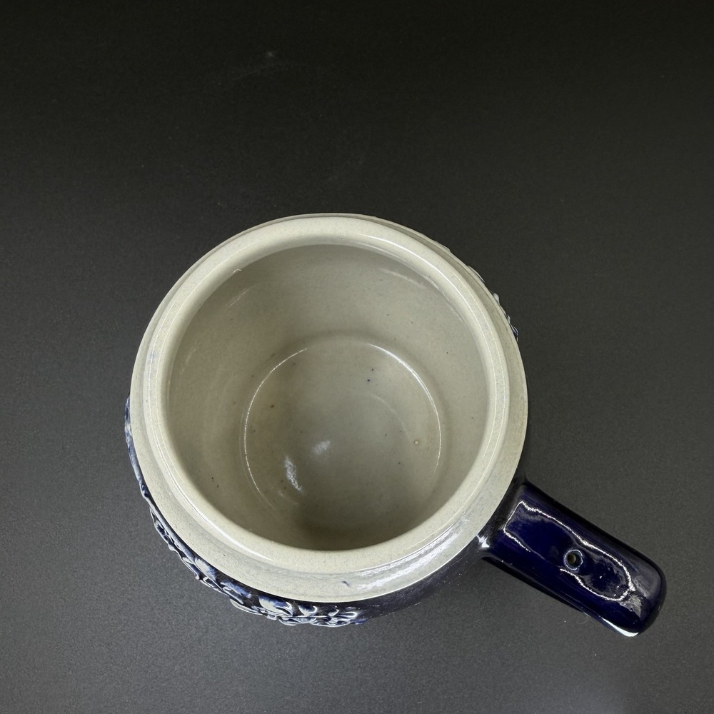 Original Gerzit West Germany Cobalt Blue Relief Hunting Beer Stein Mug - Picture 8 of 8